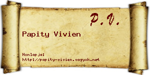 Papity Vivien névjegykártya